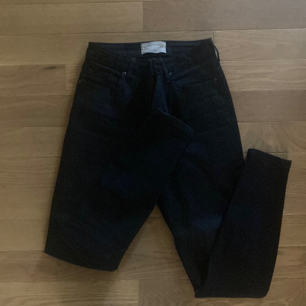 Everlane curvy high rise skinny jean, black, size 27